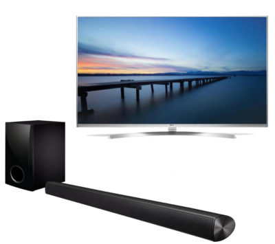 49 LG 49UH850V Smart 3D 4K Ultra HD HDR  LED TV & Sound Bar Bundle
